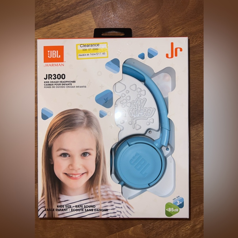 JBL JR300 Kids On-Ear Headphones - Light Blue